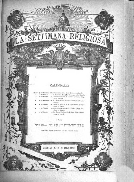 La settimana religiosa periodico religioso di Genova