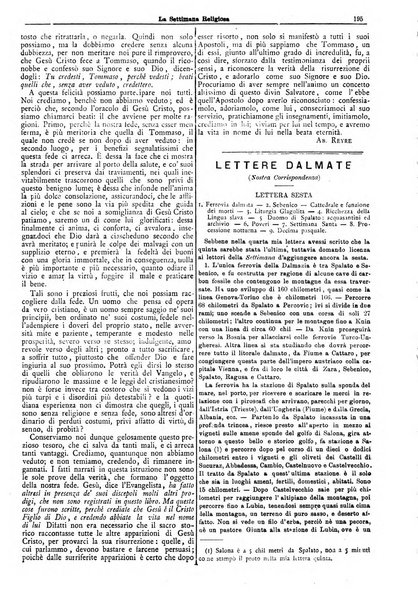 La settimana religiosa periodico religioso di Genova