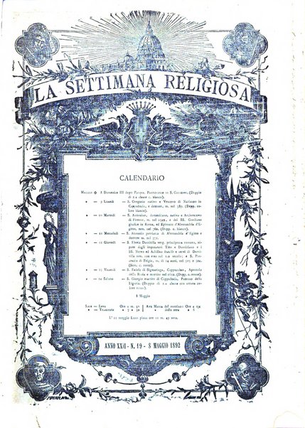 La settimana religiosa periodico religioso di Genova