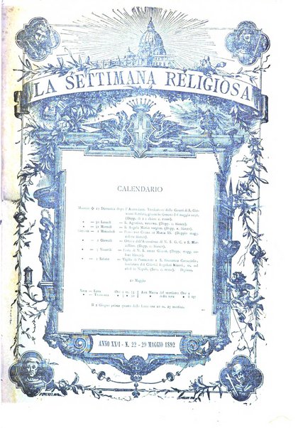 La settimana religiosa periodico religioso di Genova