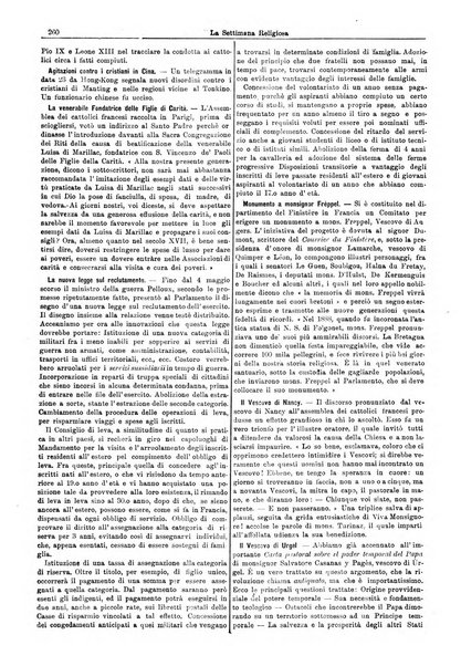 La settimana religiosa periodico religioso di Genova