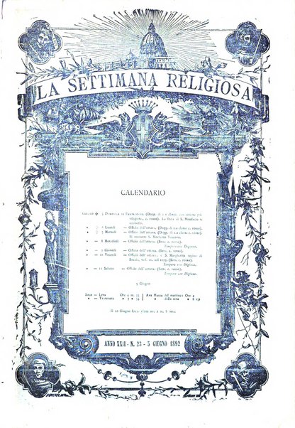 La settimana religiosa periodico religioso di Genova