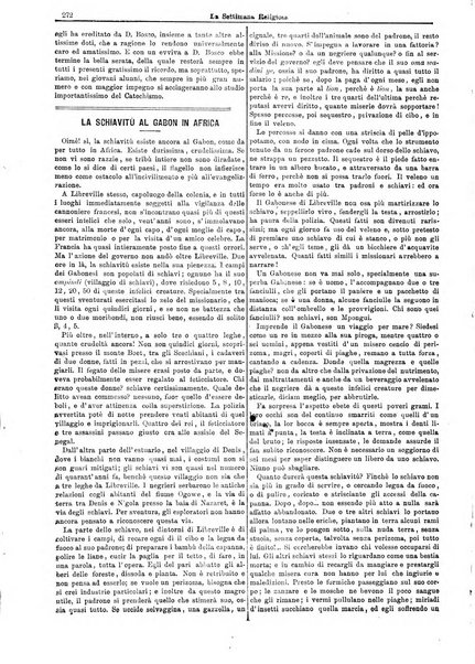 La settimana religiosa periodico religioso di Genova