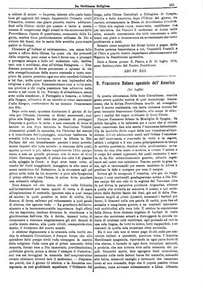 La settimana religiosa periodico religioso di Genova