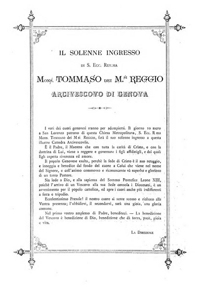 La settimana religiosa periodico religioso di Genova