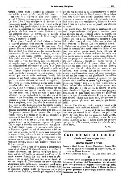 La settimana religiosa periodico religioso di Genova