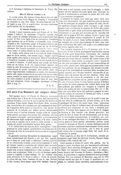 La settimana religiosa periodico religioso di Genova