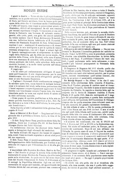 La settimana religiosa periodico religioso di Genova