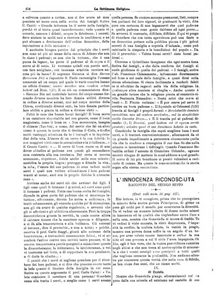 La settimana religiosa periodico religioso di Genova