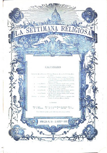 La settimana religiosa periodico religioso di Genova