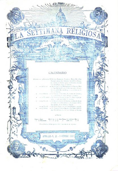 La settimana religiosa periodico religioso di Genova