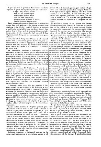 La settimana religiosa periodico religioso di Genova