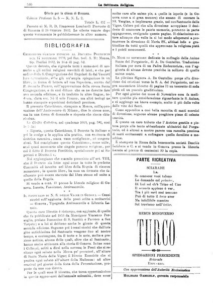 La settimana religiosa periodico religioso di Genova