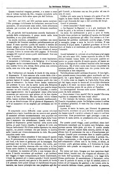 La settimana religiosa periodico religioso di Genova