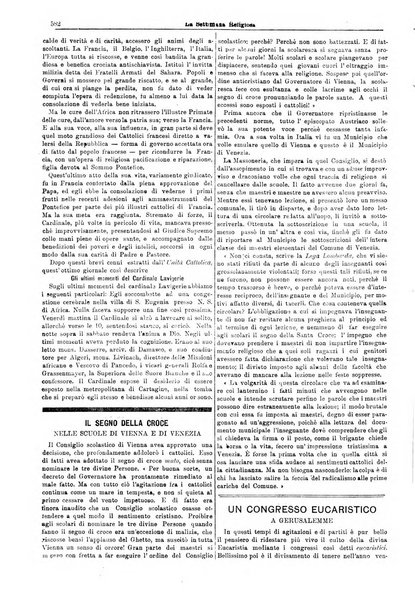 La settimana religiosa periodico religioso di Genova