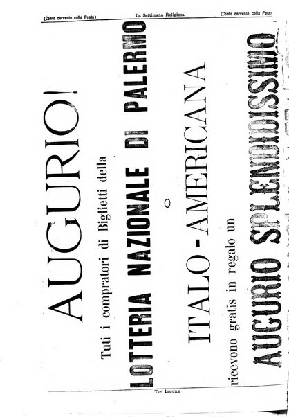 La settimana religiosa periodico religioso di Genova