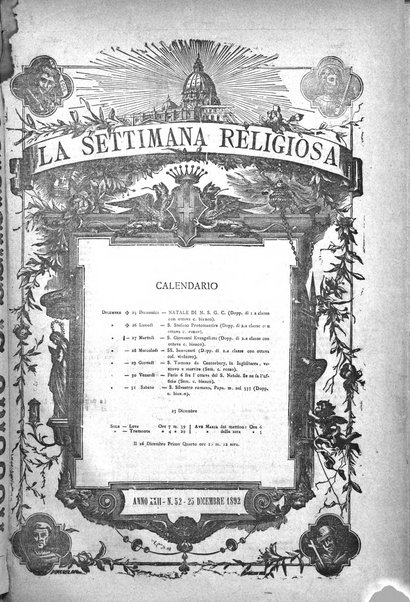 La settimana religiosa periodico religioso di Genova