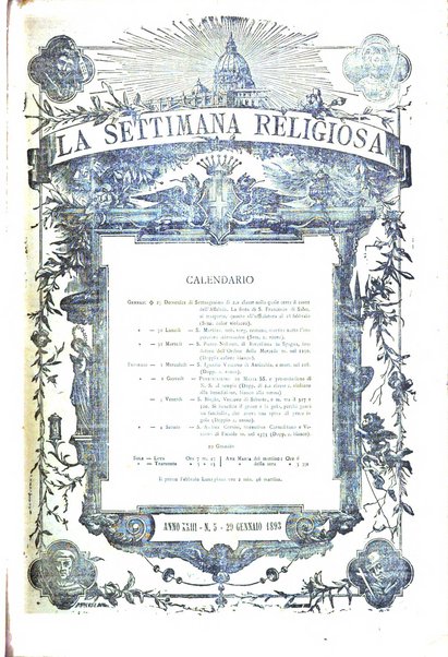 La settimana religiosa periodico religioso di Genova