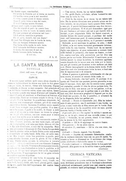 La settimana religiosa periodico religioso di Genova