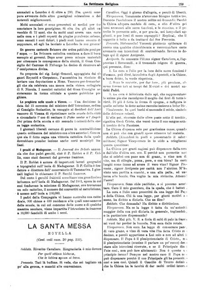 La settimana religiosa periodico religioso di Genova