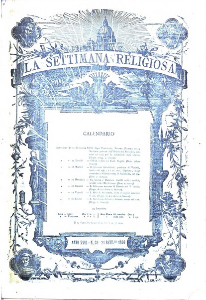 La settimana religiosa periodico religioso di Genova