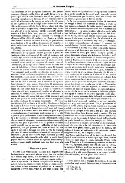 La settimana religiosa periodico religioso di Genova