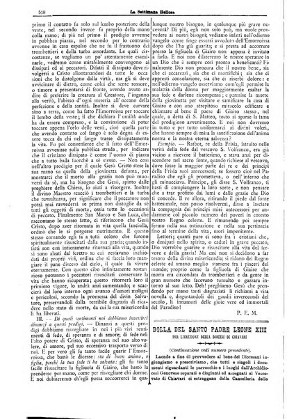 La settimana religiosa periodico religioso di Genova