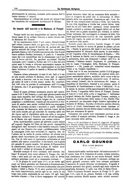 La settimana religiosa periodico religioso di Genova