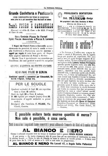 La settimana religiosa periodico religioso di Genova