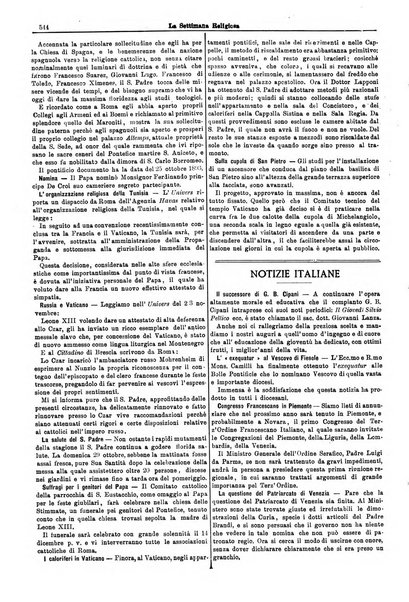 La settimana religiosa periodico religioso di Genova