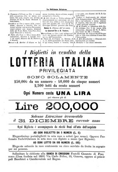 La settimana religiosa periodico religioso di Genova