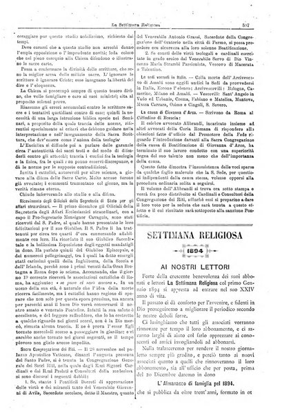 La settimana religiosa periodico religioso di Genova