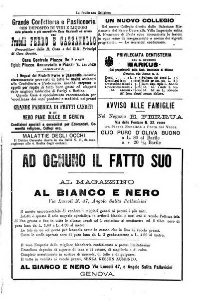 La settimana religiosa periodico religioso di Genova