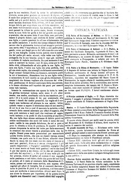 La settimana religiosa periodico religioso di Genova