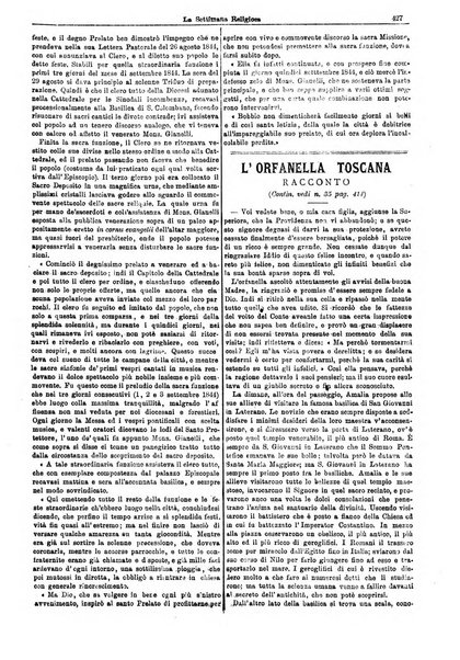 La settimana religiosa periodico religioso di Genova