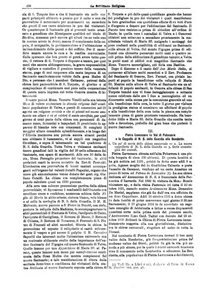 La settimana religiosa periodico religioso di Genova