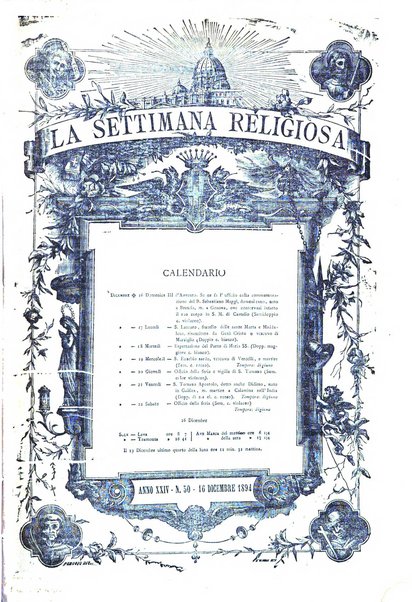 La settimana religiosa periodico religioso di Genova