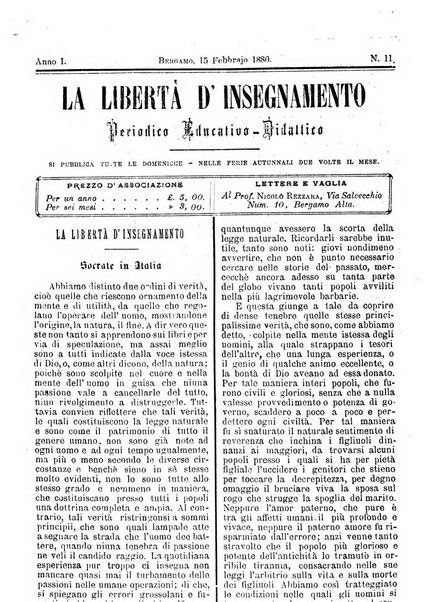 La libertà d'insegnamento periodico settimanale educativo didattico