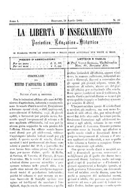 La libertà d'insegnamento periodico settimanale educativo didattico