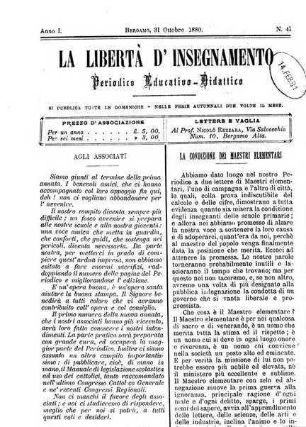 La libertà d'insegnamento periodico settimanale educativo didattico