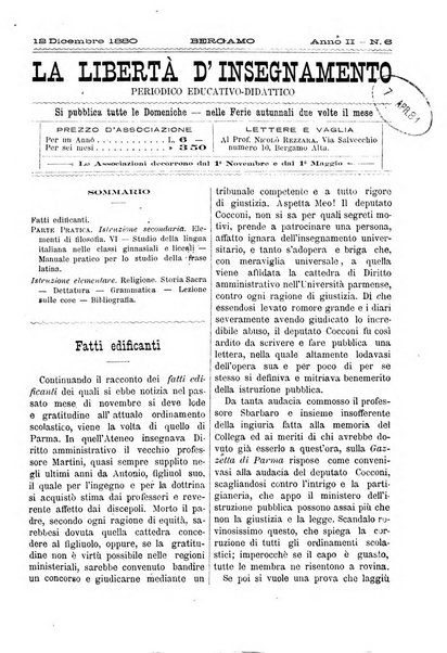 La libertà d'insegnamento periodico settimanale educativo didattico