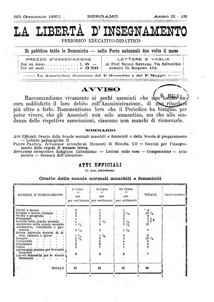 La libertà d'insegnamento periodico settimanale educativo didattico