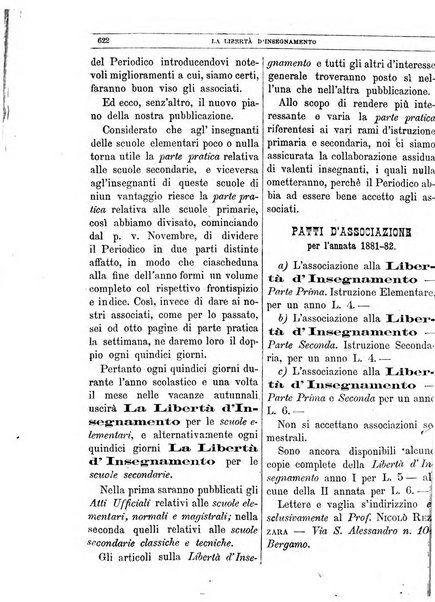 La libertà d'insegnamento periodico settimanale educativo didattico