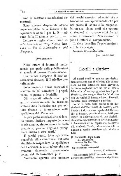 La libertà d'insegnamento periodico settimanale educativo didattico