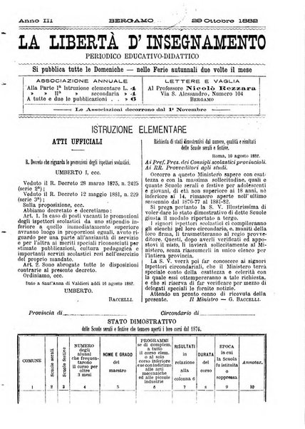 La libertà d'insegnamento periodico settimanale educativo didattico