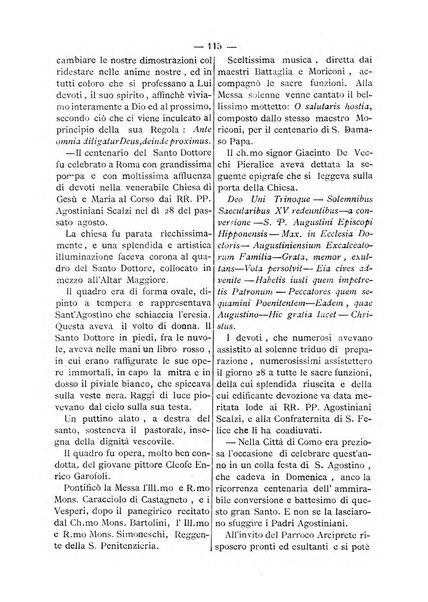 L'eco di s. Agostino, dedicato alle glorie di Maria SS.ma del Buon Consiglio periodico mensile