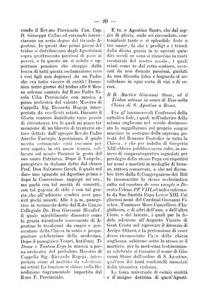 L'eco di s. Agostino, dedicato alle glorie di Maria SS.ma del Buon Consiglio periodico mensile