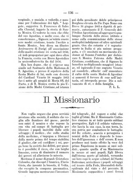 L'eco di s. Agostino, dedicato alle glorie di Maria SS.ma del Buon Consiglio periodico mensile