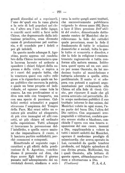 L'eco di s. Agostino, dedicato alle glorie di Maria SS.ma del Buon Consiglio periodico mensile