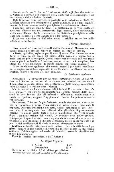 Archivio internazionale delle specialità medico-chirurgiche